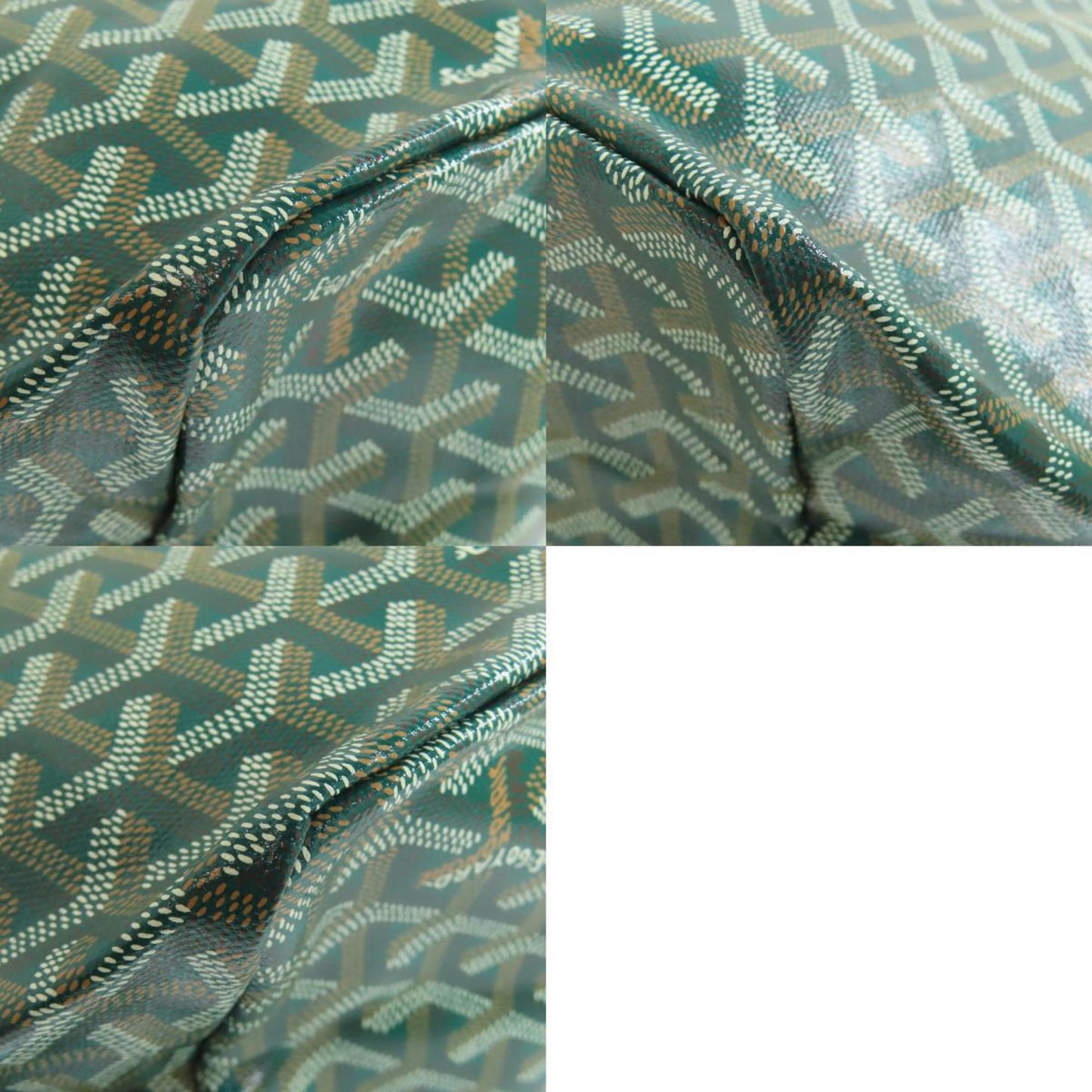 Goyard Coated Canvas Green Tote Bags