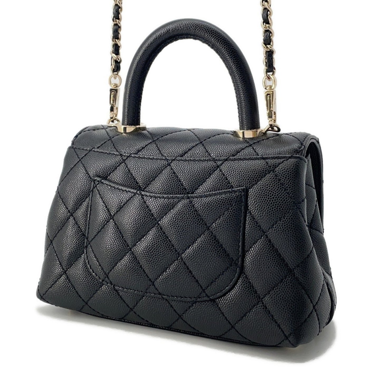 Chanel Calfskin Black Handbags