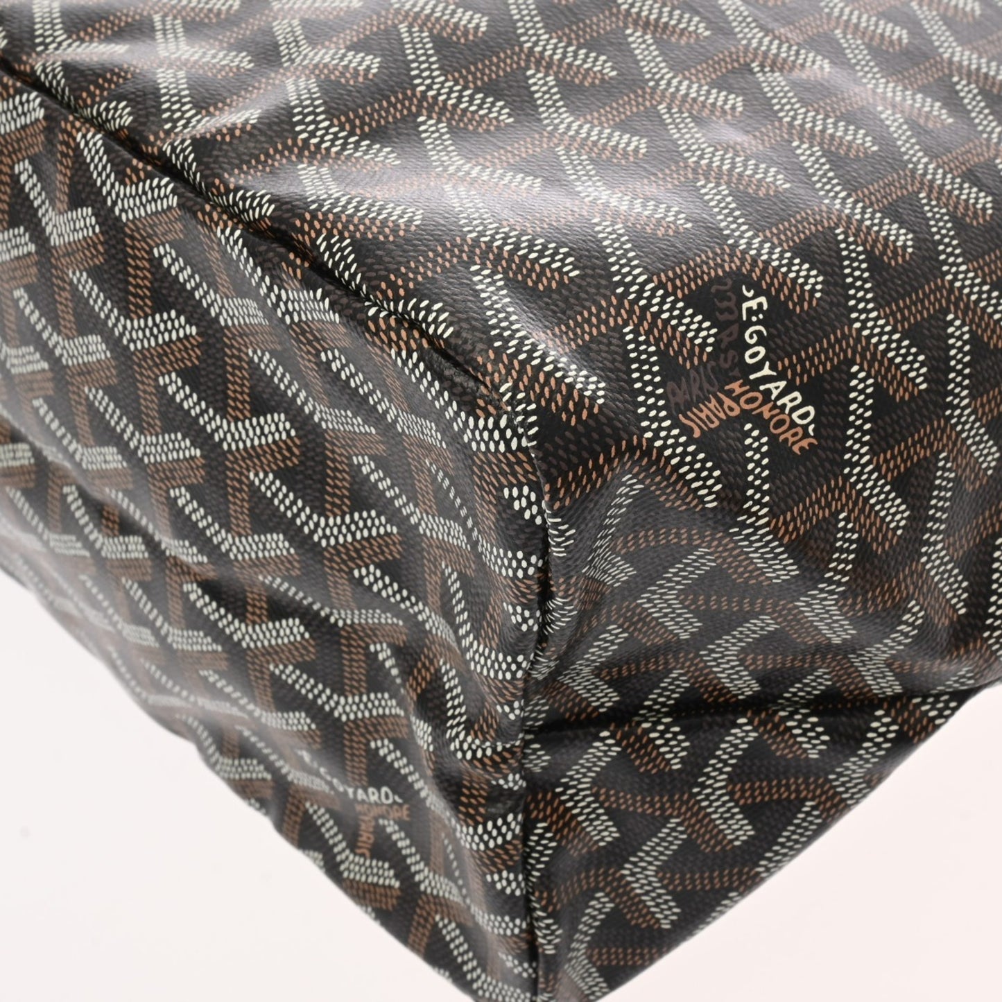 Goyard Pvc Black Tote Bags
