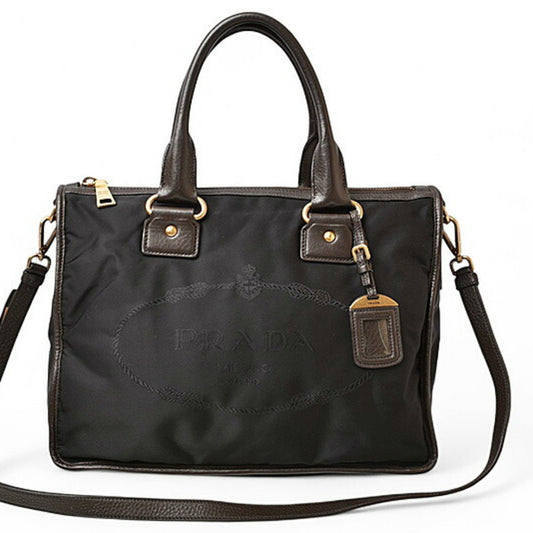 Prada Nylon Black Handbags