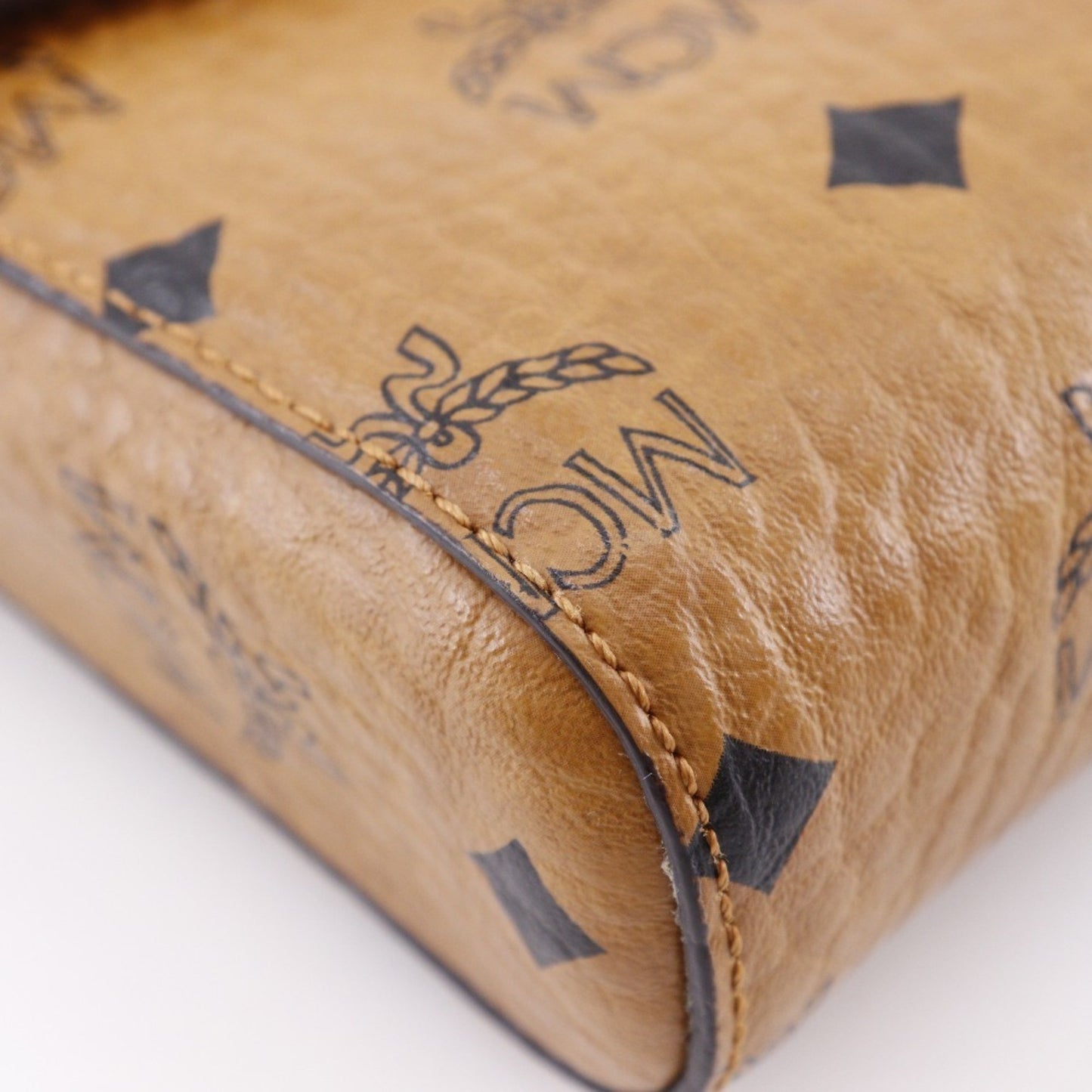 Mcm Pvc Brown Shoulder Bags