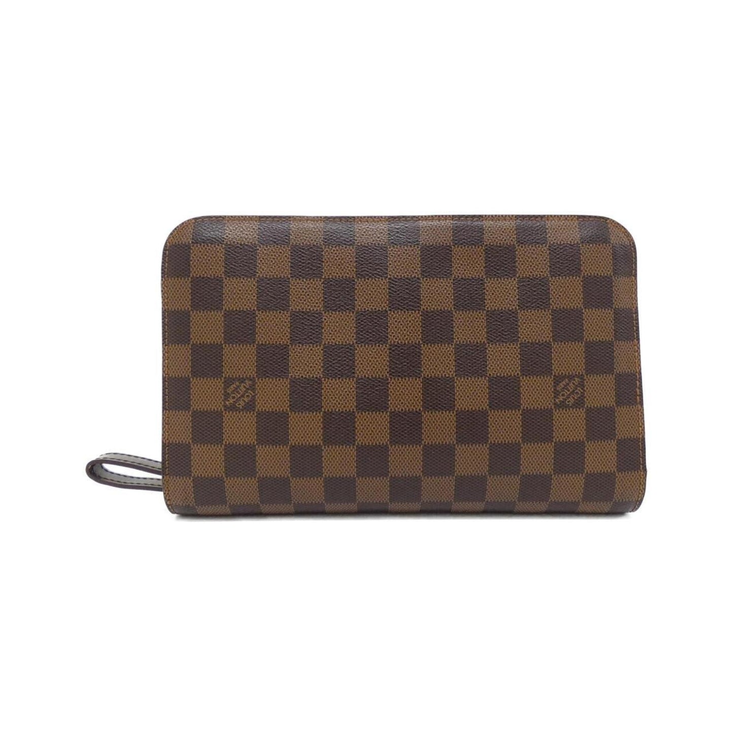 Louis Vuitton Coated Canvas Brown Clutch Bags