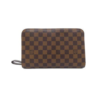 Louis Vuitton Coated Canvas Brown Clutch Bags