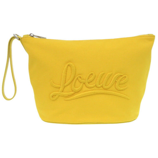 Loewe Canvas Yellow Clutch Bags