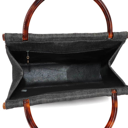 Chanel Denim Black Handbags