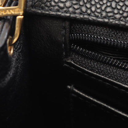 Chanel Calfskin Black Shoulder Bags