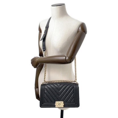 Chanel Calfskin Black Shoulder Bags