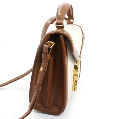 Saint Laurent Canvas Brown Shoulder Bags