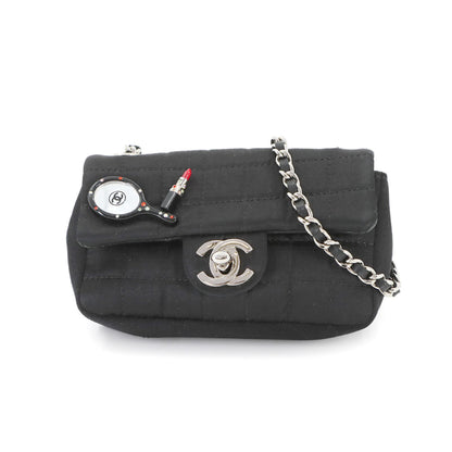 Chanel Satin Black Shoulder Bags