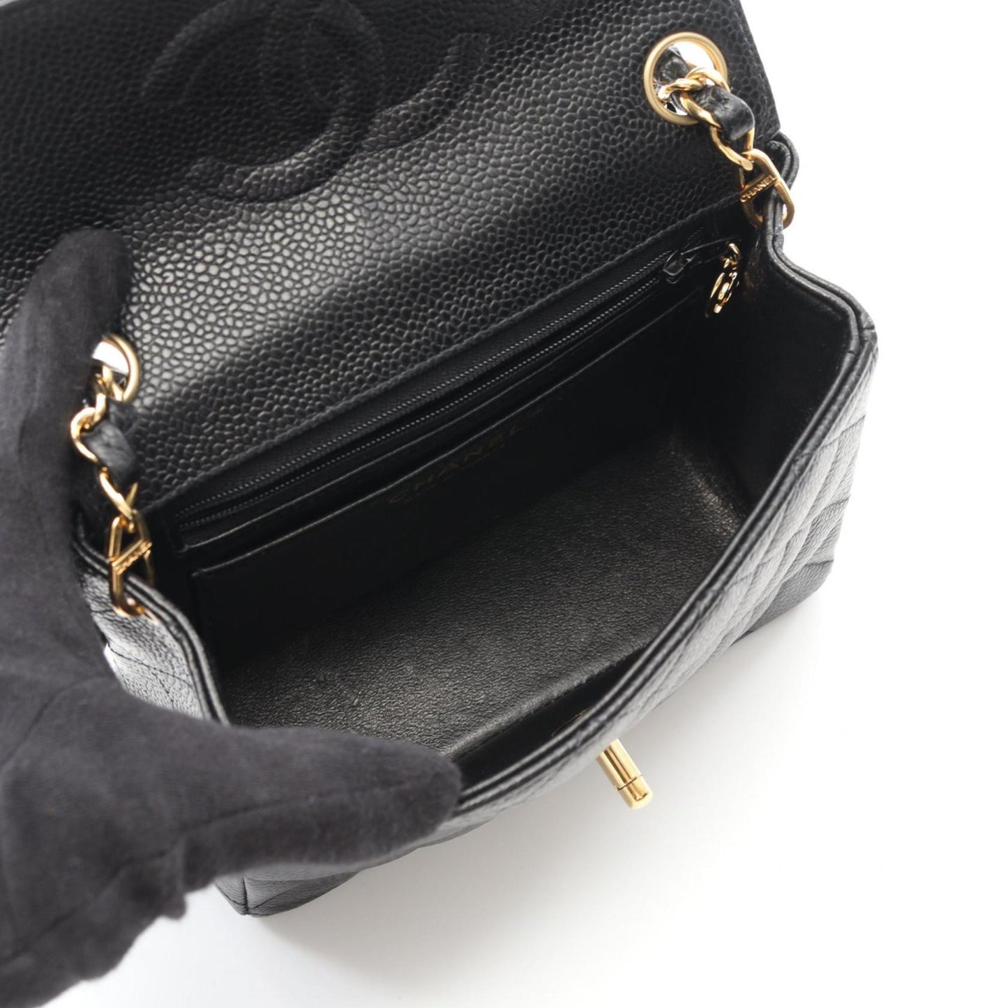 Chanel Calfskin Black Shoulder Bags