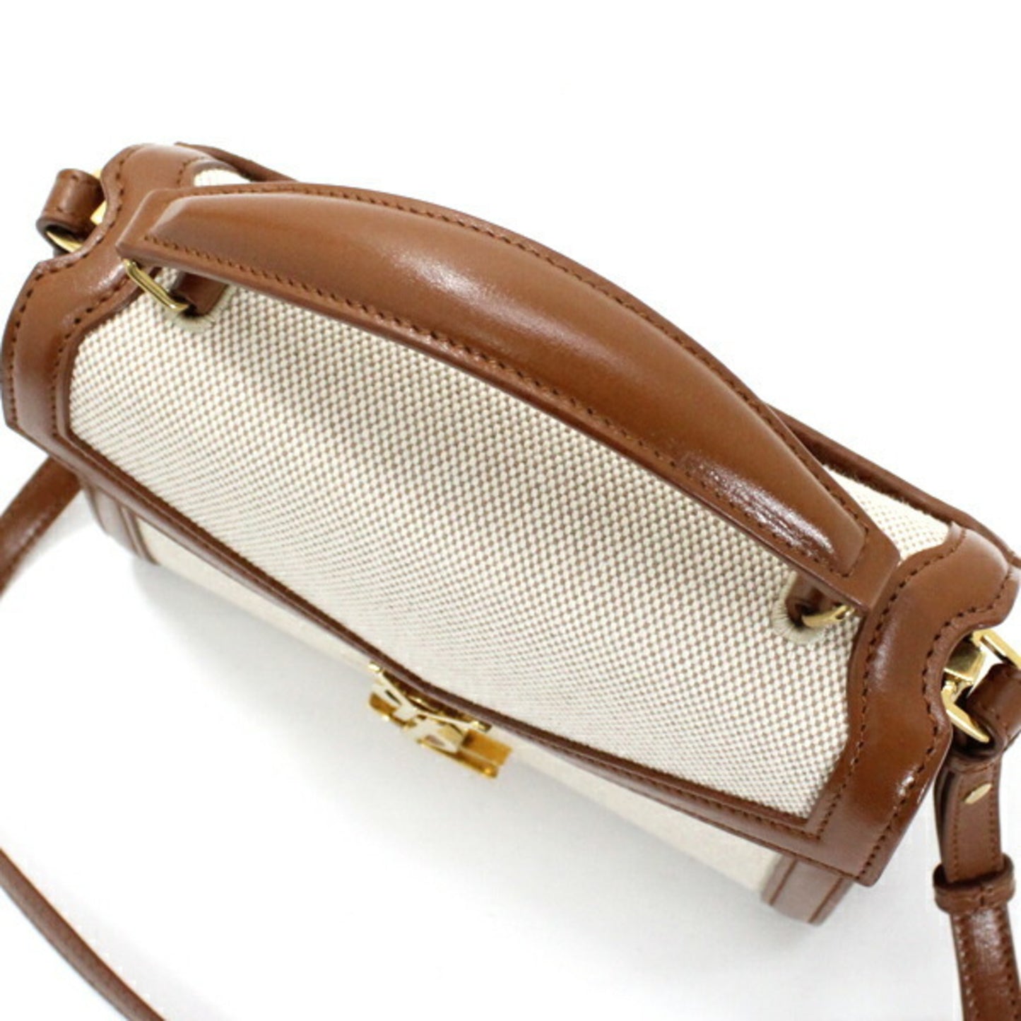 Saint Laurent Canvas Brown Shoulder Bags
