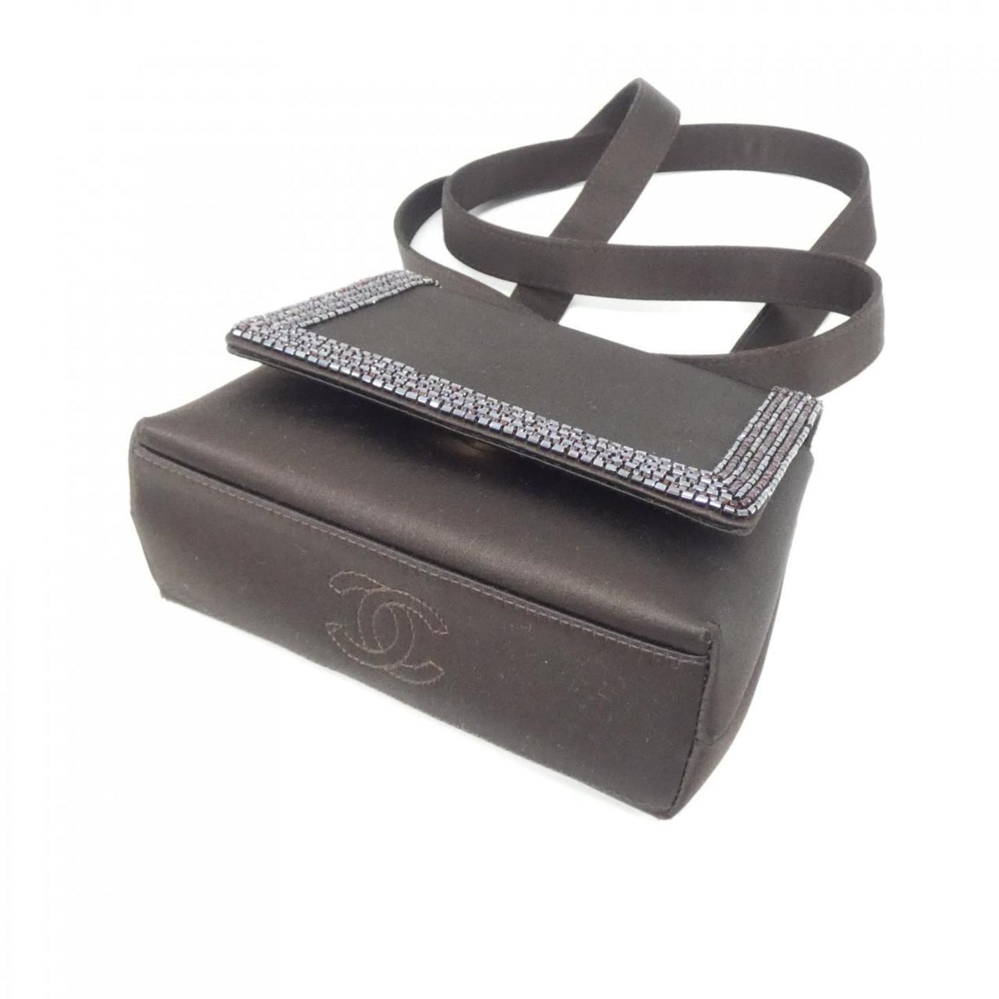 Chanel Satin Brown Shoulder Bags