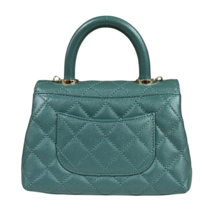 Chanel Calfskin Green Shoulder Bags