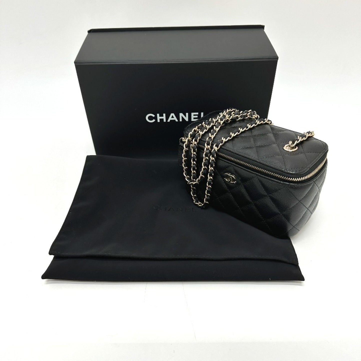 Chanel Calfskin Black Shoulder Bags
