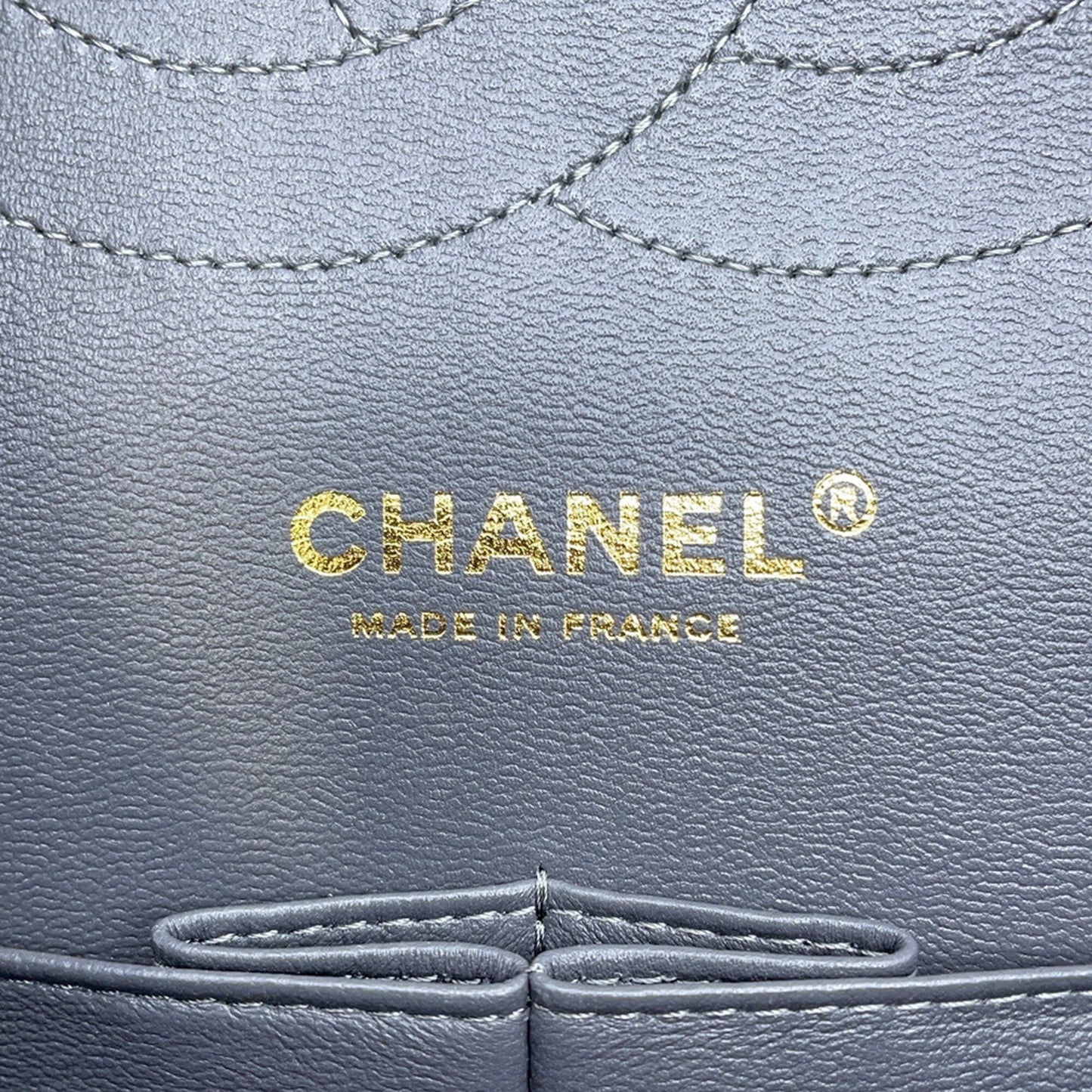 Chanel Calfskin Gray Shoulder Bags