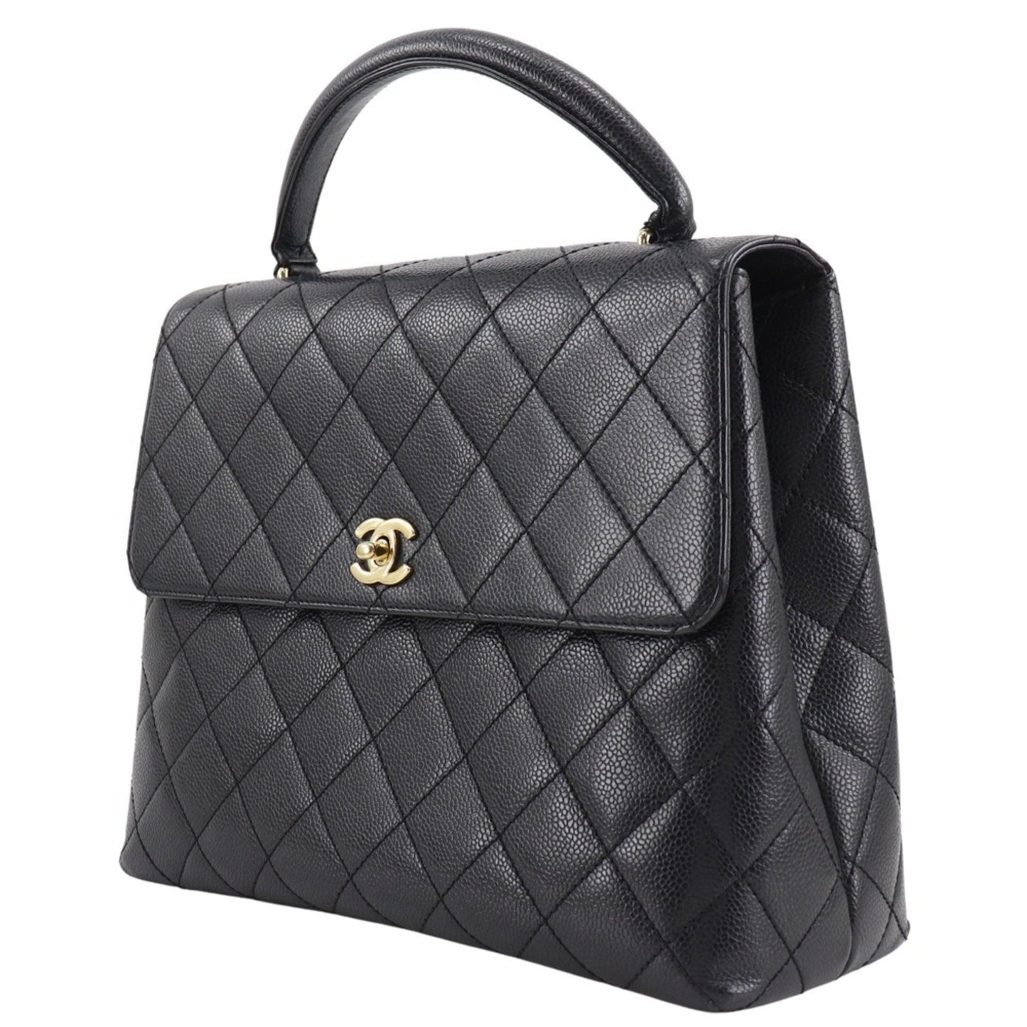 Chanel Calfskin Black Handbags