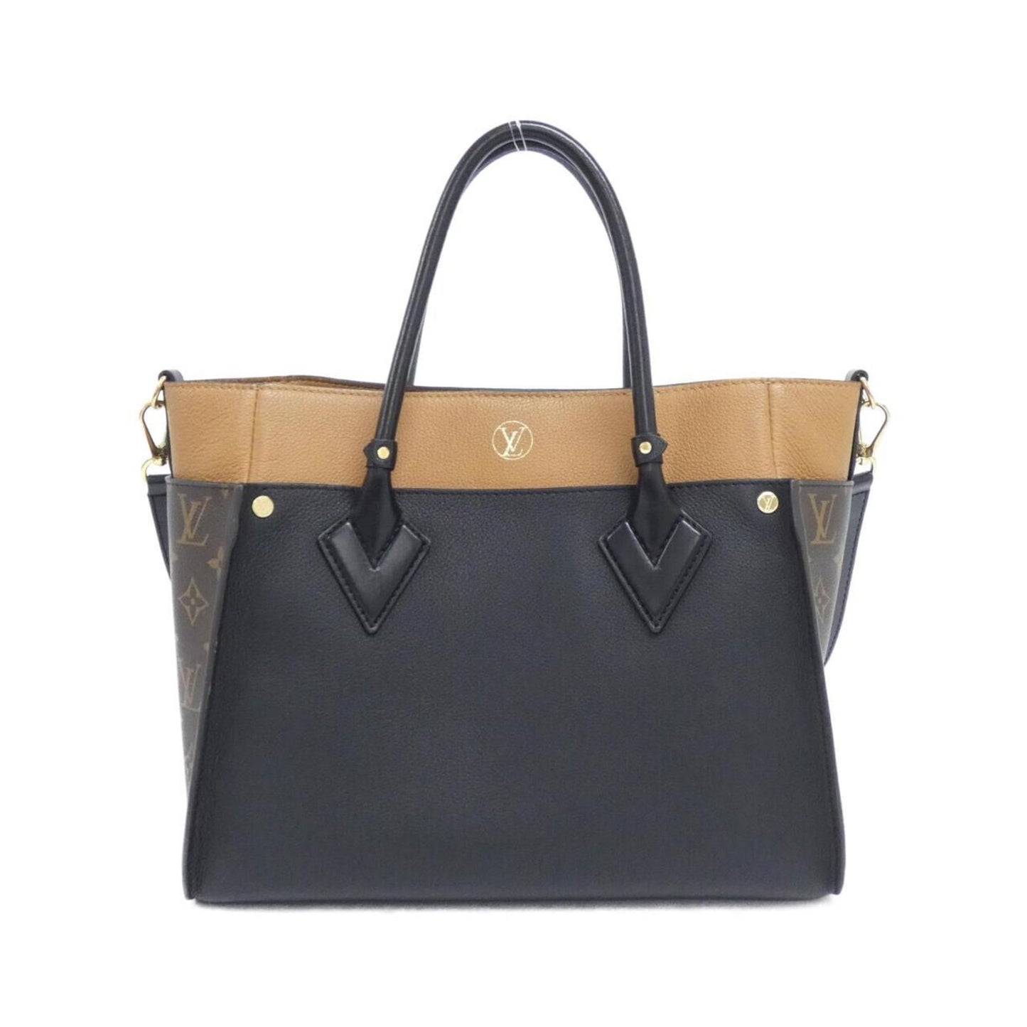 Louis Vuitton Coated Canvas Black Handbags