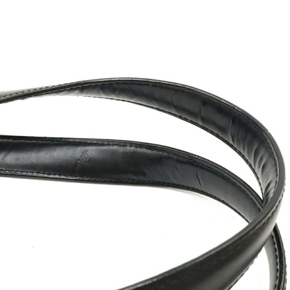 Chanel Woven Fabric Black Shoulder Bags