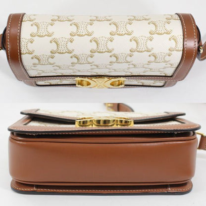Celine Canvas Brown Shoulder Bags