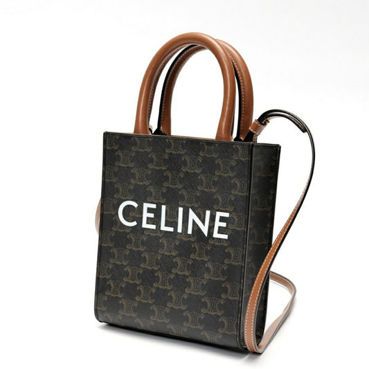 Celine Canvas Brown Shoulder Bags