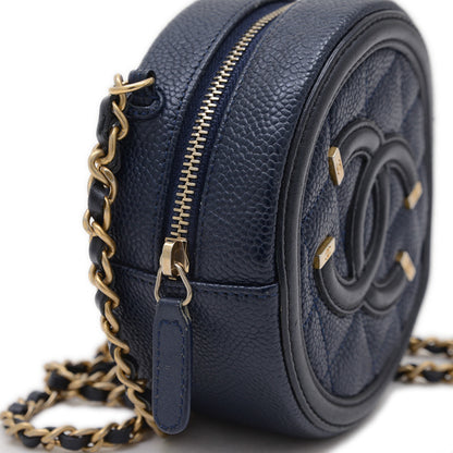 Chanel Calfskin Blue Shoulder Bags