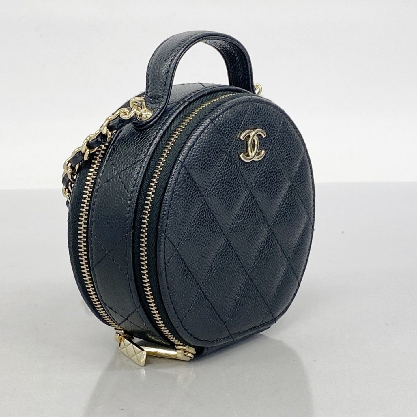 Chanel Calfskin Black Shoulder Bags