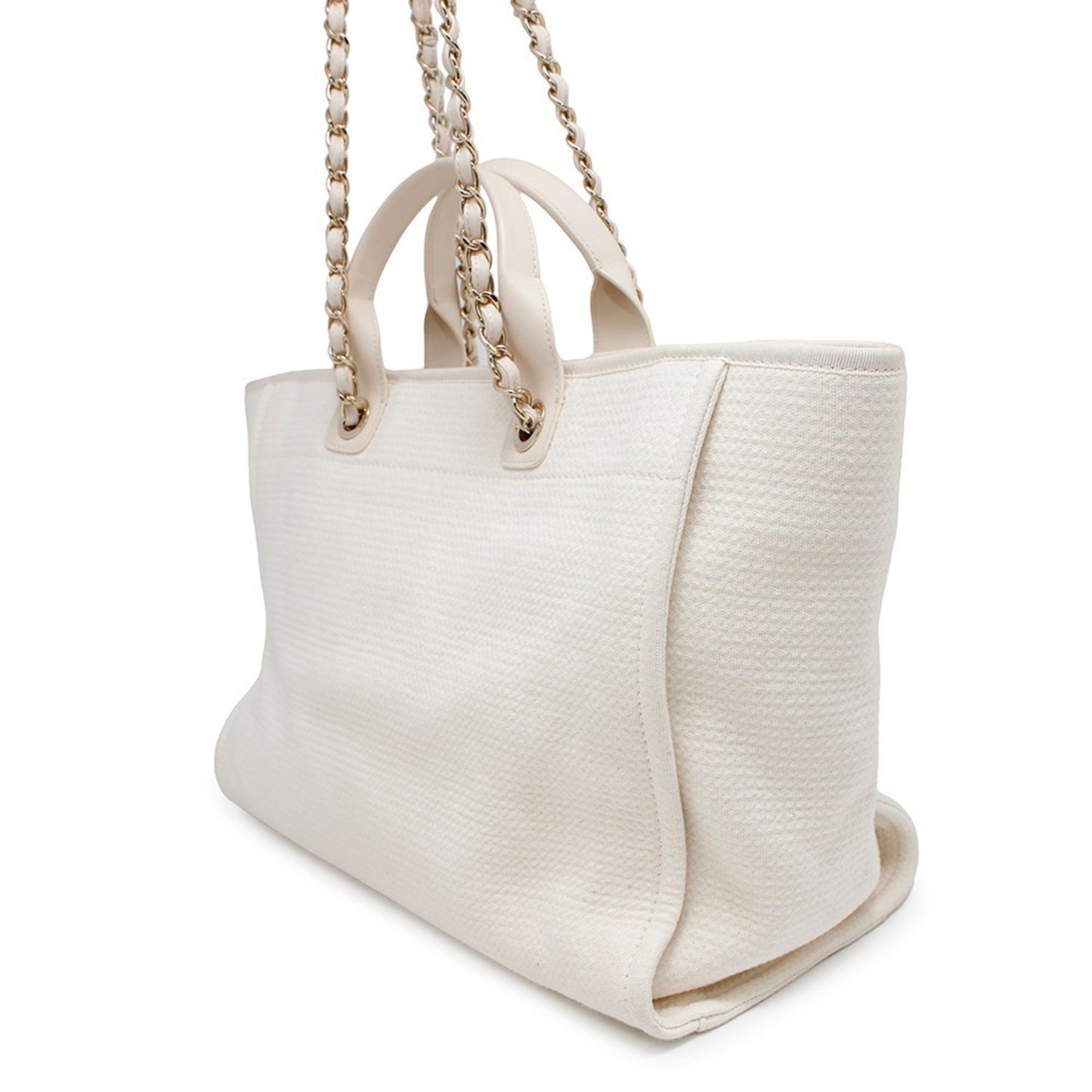 Chanel Canvas White Shoulder Bags