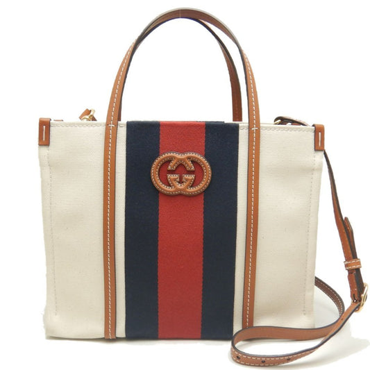 Gucci Canvas Brown Tote Bags