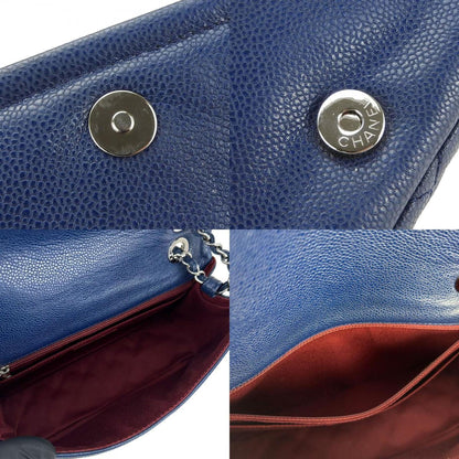 Chanel Calfskin Blue Shoulder Bags