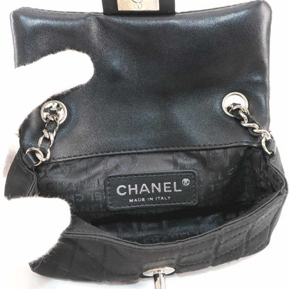 Chanel Satin Black Shoulder Bags