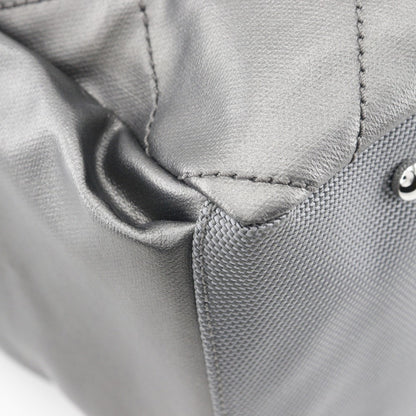Chanel Coated Canvas Silver Shoulder Bags