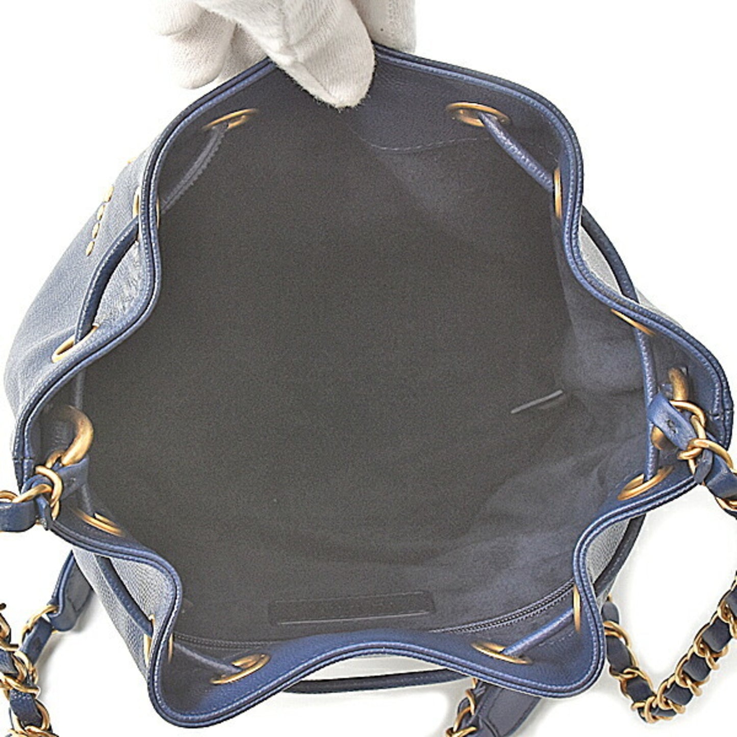 Chanel Calfskin Blue Shoulder Bags