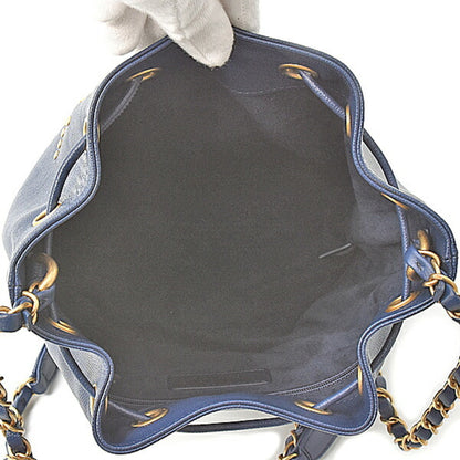 Chanel Calfskin Blue Shoulder Bags
