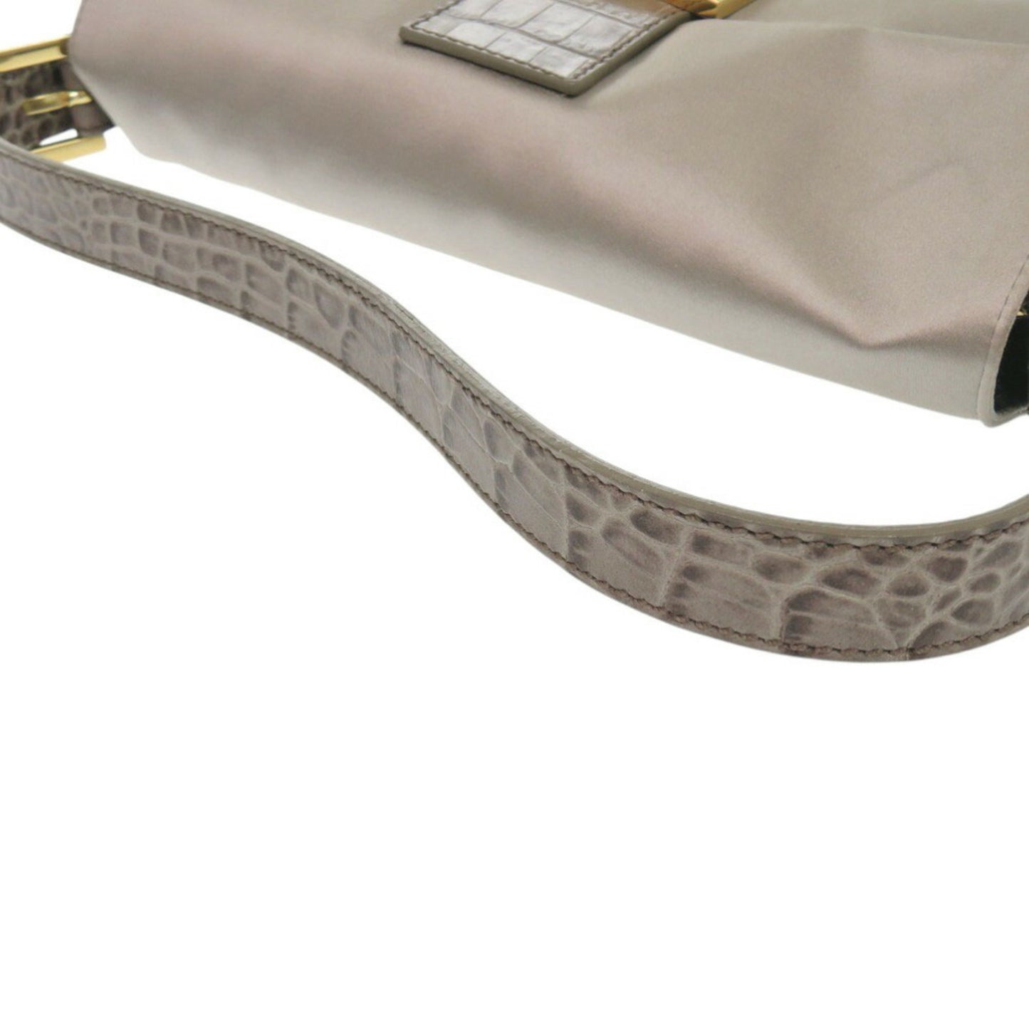 Fendi Satin Gray Handbags