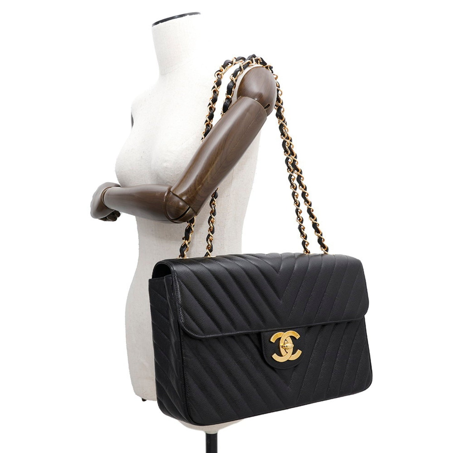 Chanel Calfskin Black Shoulder Bags