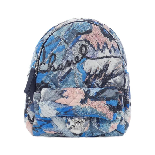 Chanel Canvas Blue Backpacks