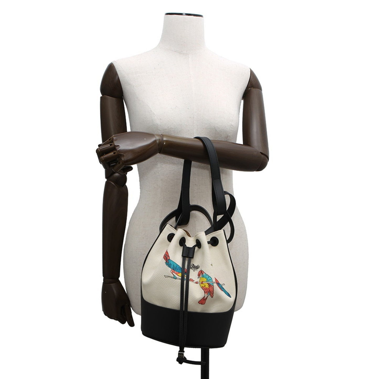 Loewe Canvas Black Shoulder Bags