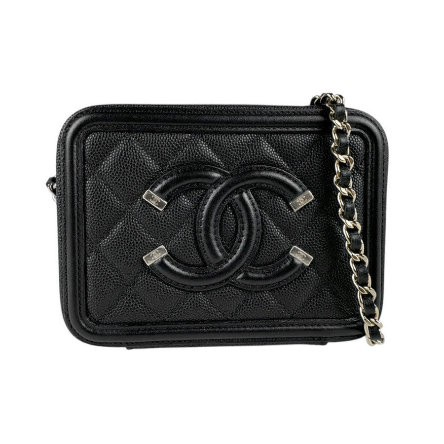 Chanel Caviar Black Shoulder Bags