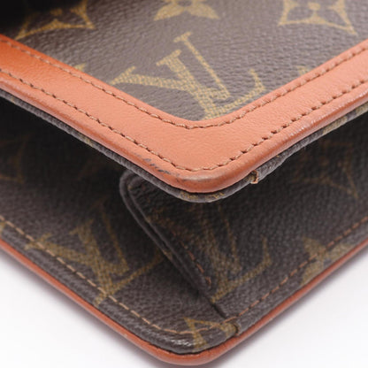 Louis Vuitton Coated Canvas Brown Clutch Bags