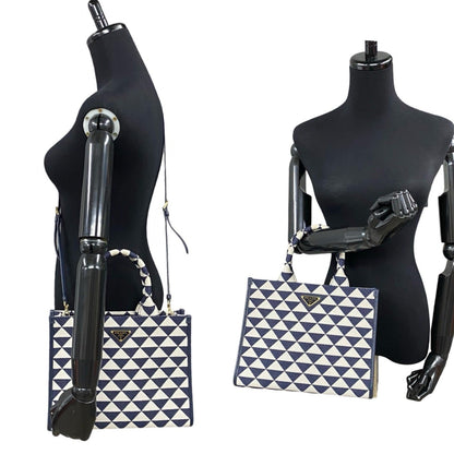 Prada Canvas Blue Handbags