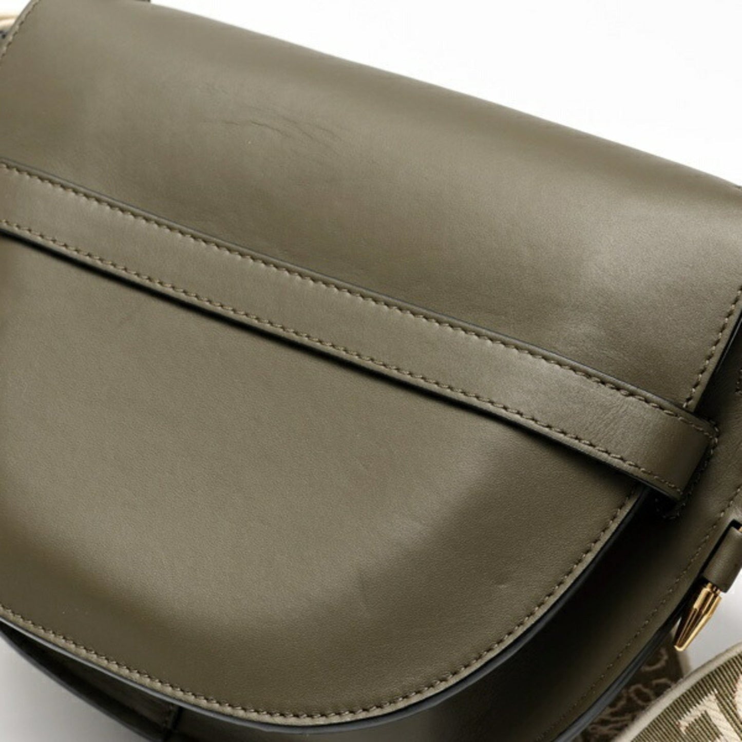 Loewe Woven Fabric Green Shoulder Bags