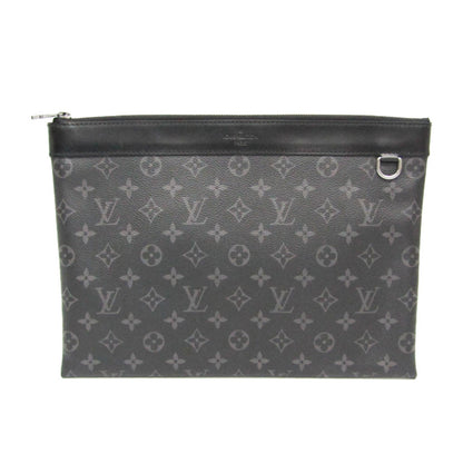 Louis Vuitton Monogram Canvas Black Clutch Bags