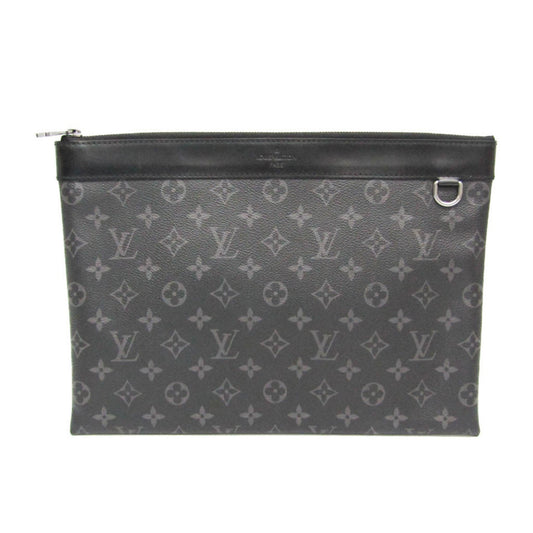 Louis Vuitton Monogram Canvas Black Clutch Bags