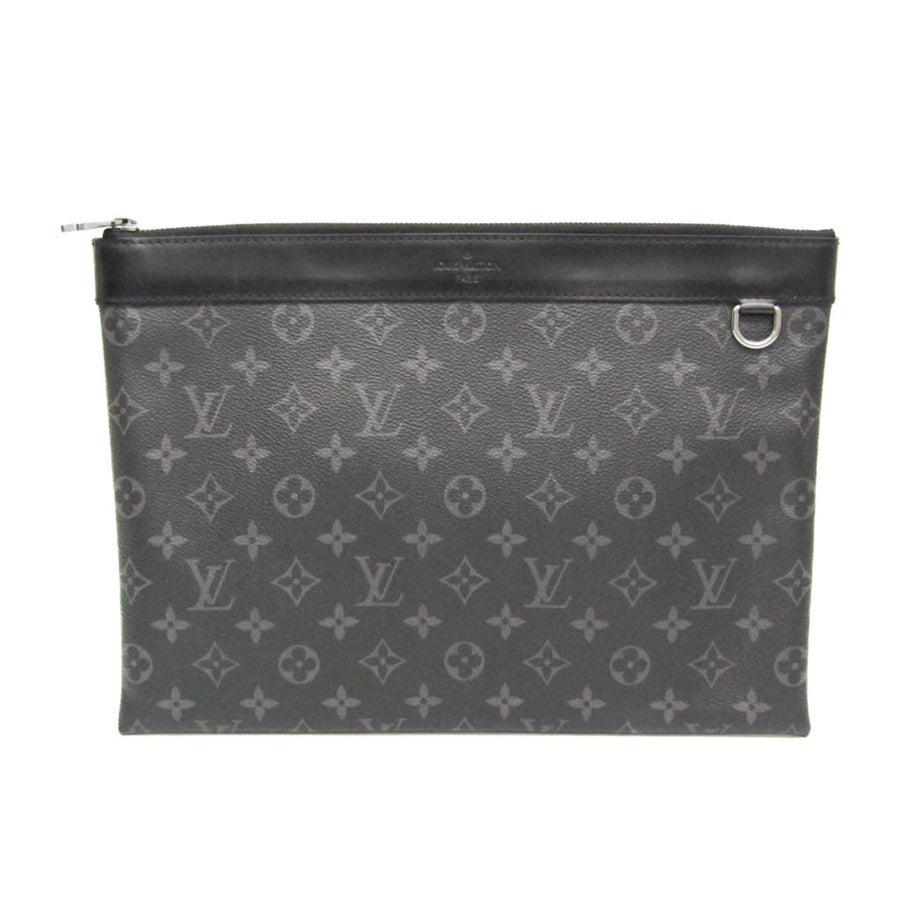 Louis Vuitton Monogram Canvas Black Clutch Bags