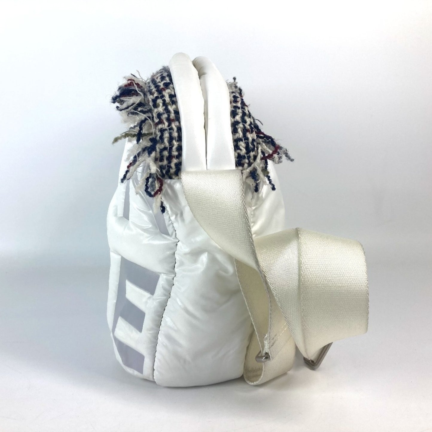 Chanel Nylon White Shoulder Bags