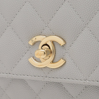 Chanel Calfskin Gray Handbags