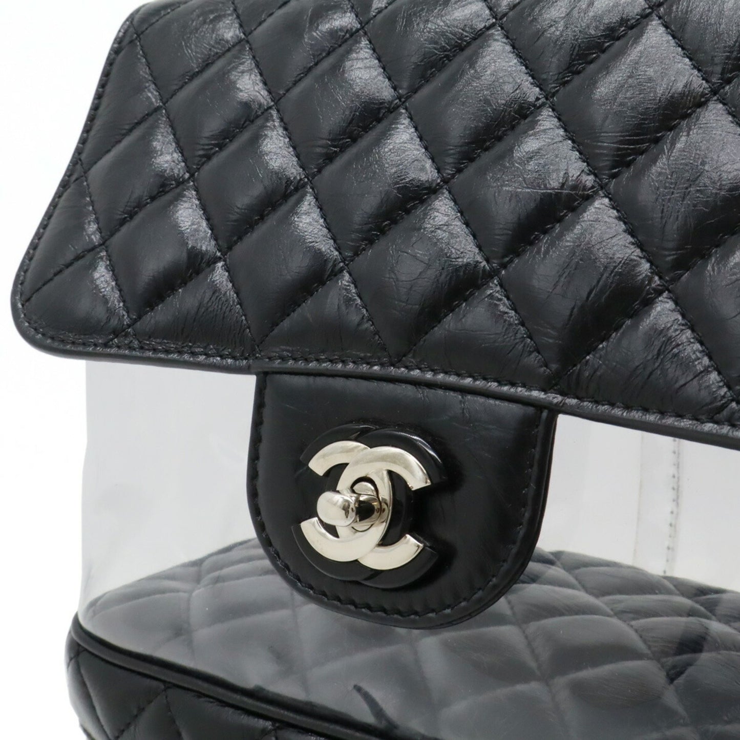 Chanel Pvc Black Shoulder Bags