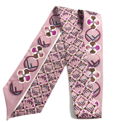 Fendi Silk Pink Scarves