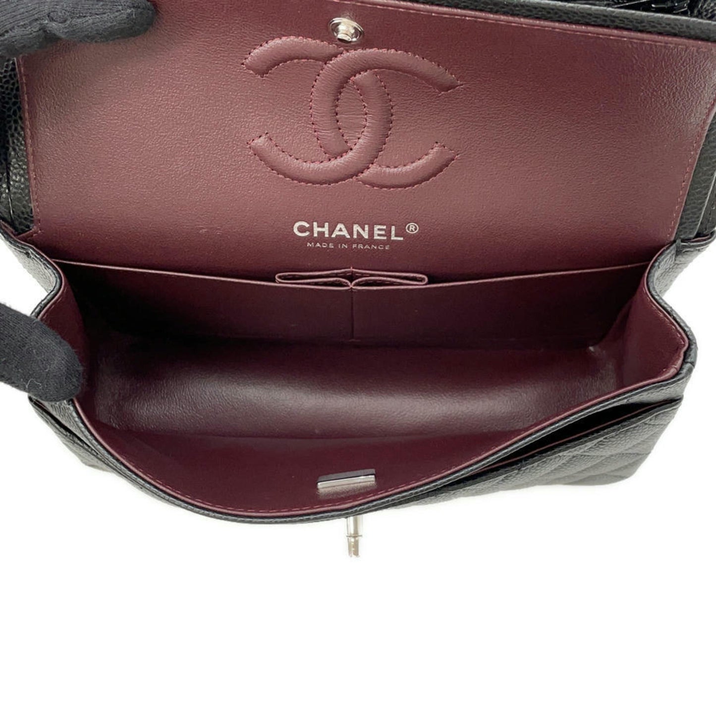 Chanel Calfskin Black Shoulder Bags