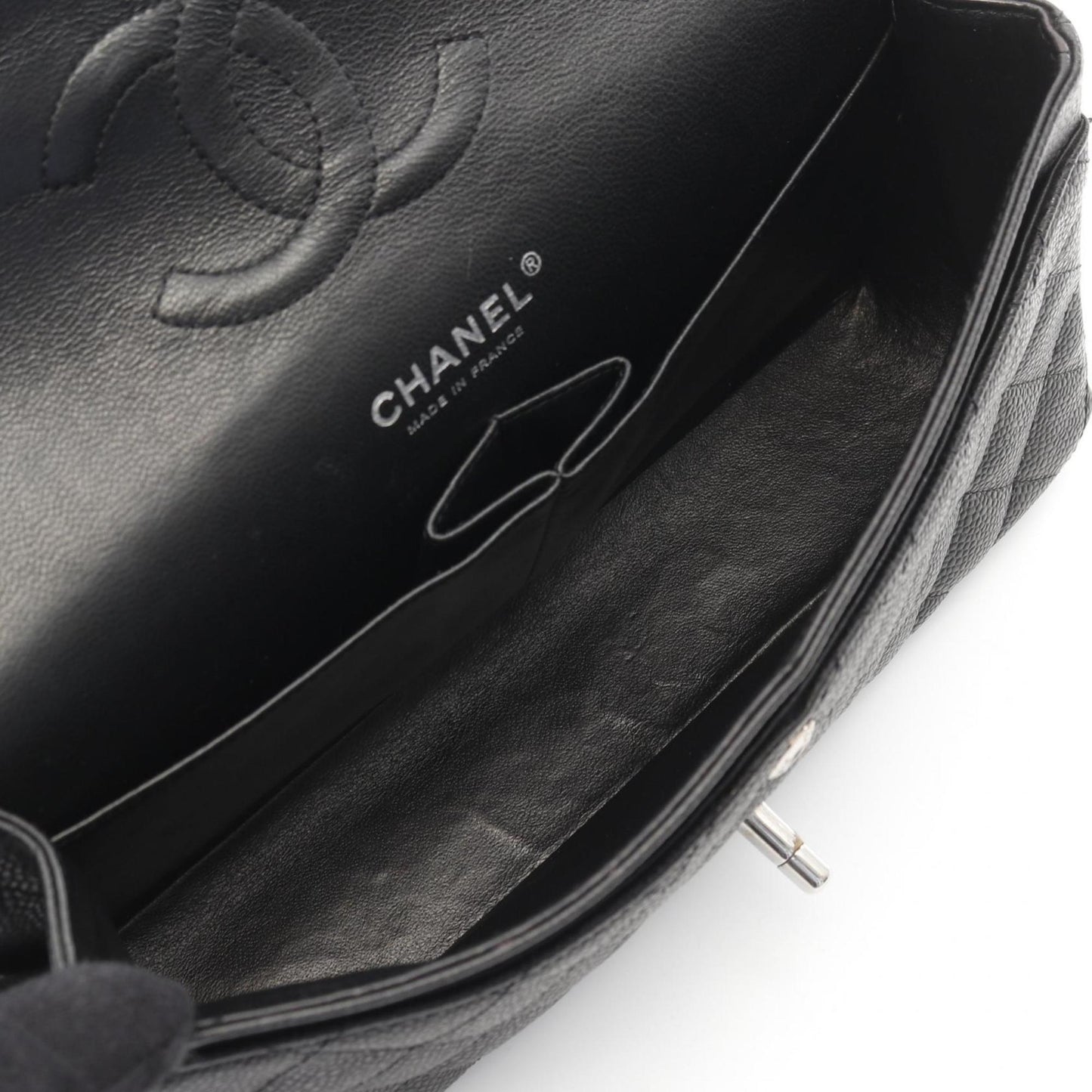 Chanel Calfskin Black Shoulder Bags